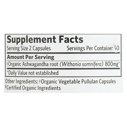 Organic India Ashwagandha Capsules - Bottle - 180 Vege Capsules image 3