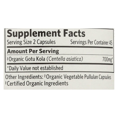 Organic India Tulsi Wellness Supplements, Gotu Kola - 1 Each - 90 Vcap image 3