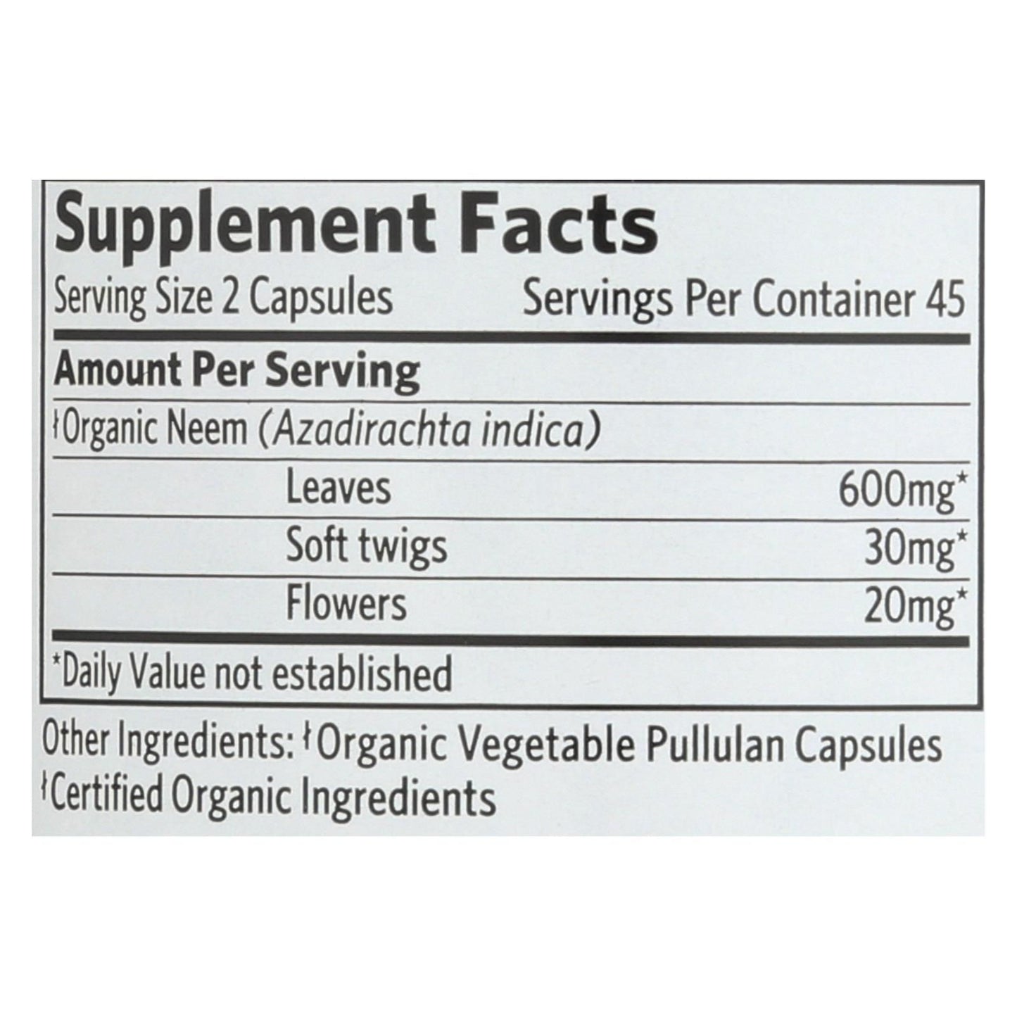 Organic India Usa Whole Herb Supplement, Neem - 1 Each - 90 Vcap image 3