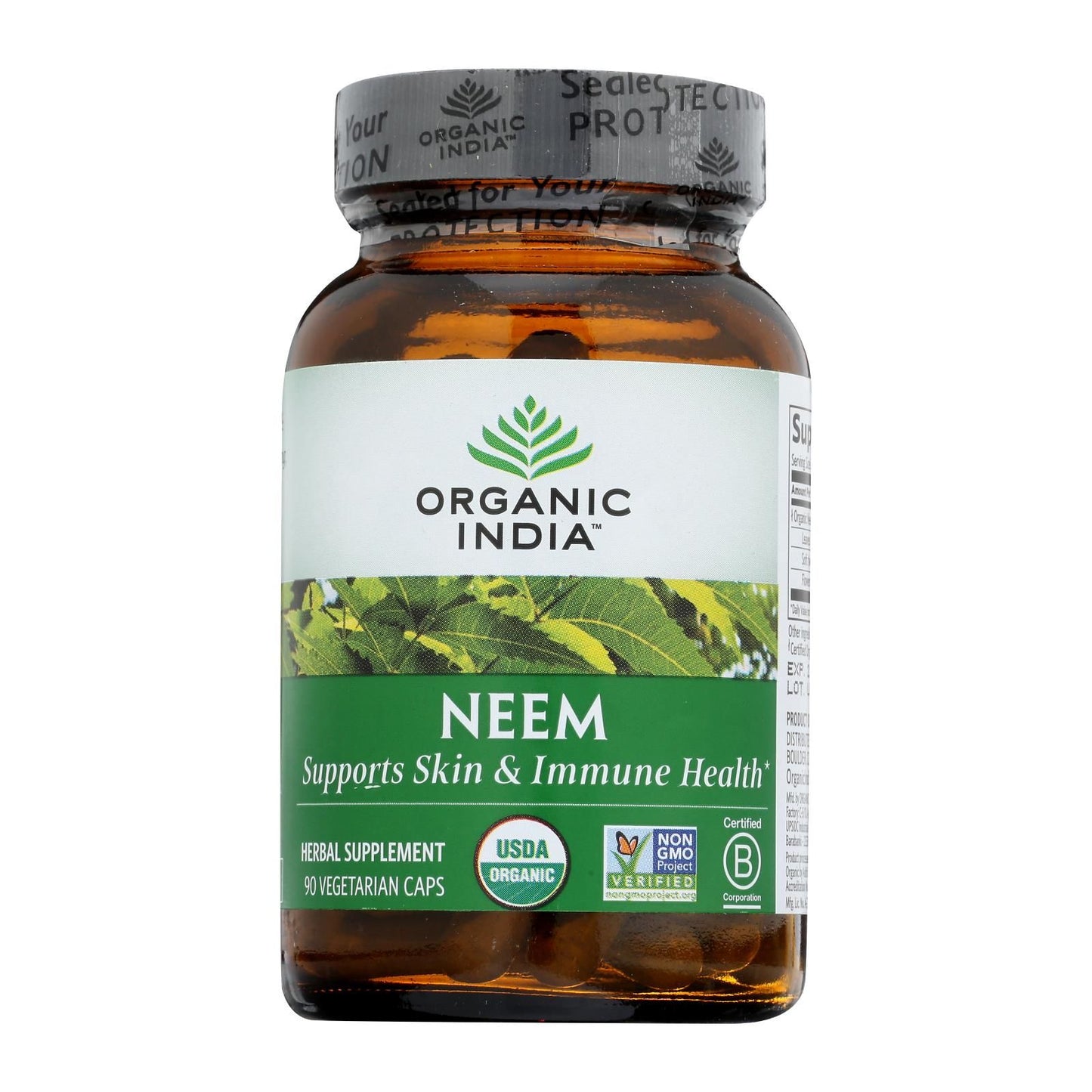 Organic India Usa Whole Herb Supplement, Neem - 1 Each - 90 Vcap image 1