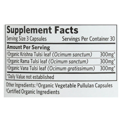 Organic India Usa Whole Herb Supplement, Tulsi--holy Basil - 1 Each - 90 Vcap image 3