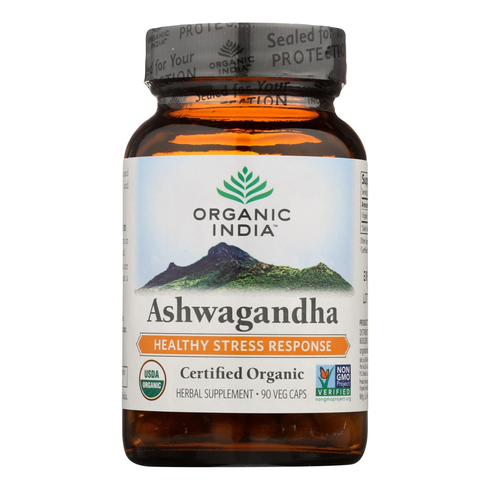 Organic India Wellness Supplements, Ashwagandha - 1 Each - 90 Vcap image 1