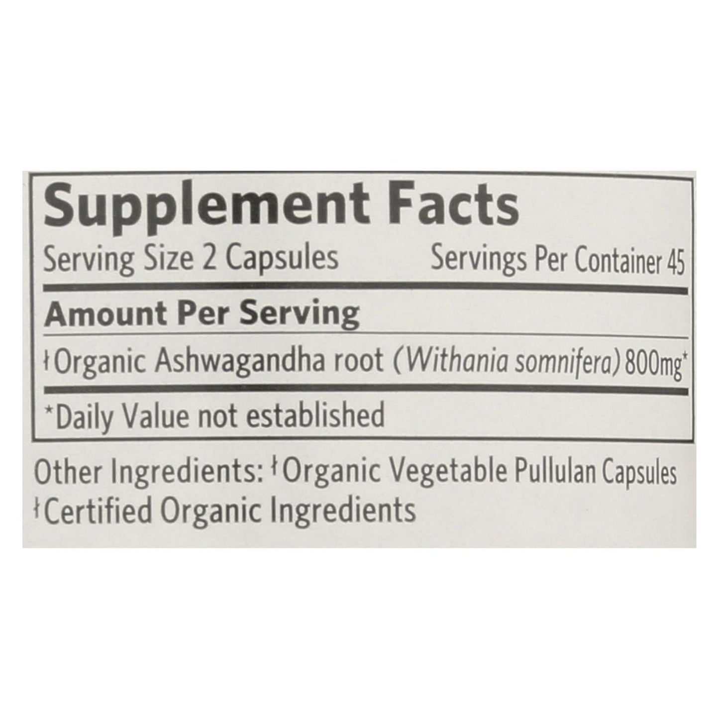 Organic India Wellness Supplements, Ashwagandha - 1 Each - 90 Vcap image 3