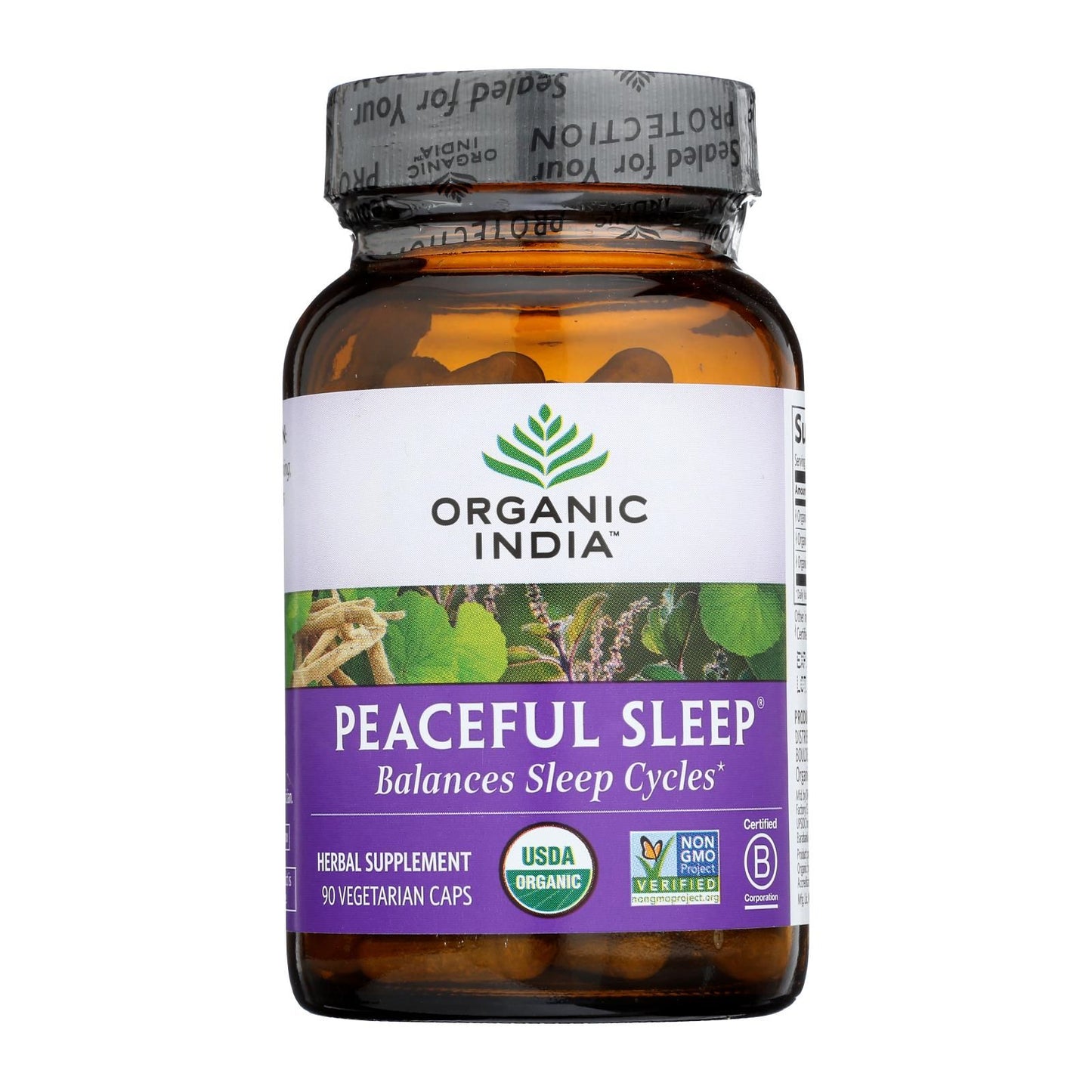 Organic India Whole Herb Supplement, Peaceful Sleep - 1 Each - 90 Vcap image 1