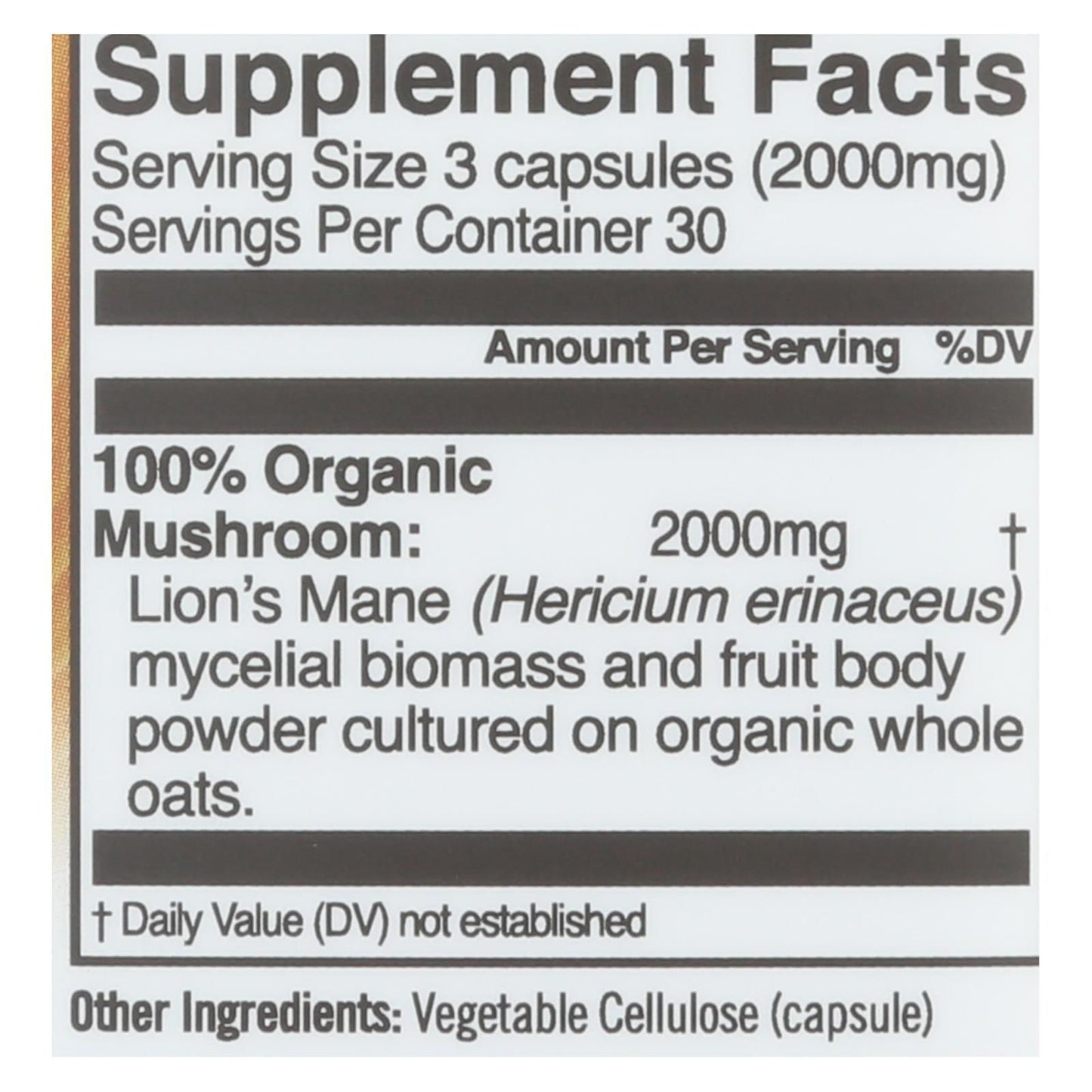 Organic Mushroom Nutrition - Mush Sprfd Lions Mane Cap - 1 Each - 90 Ct image 4