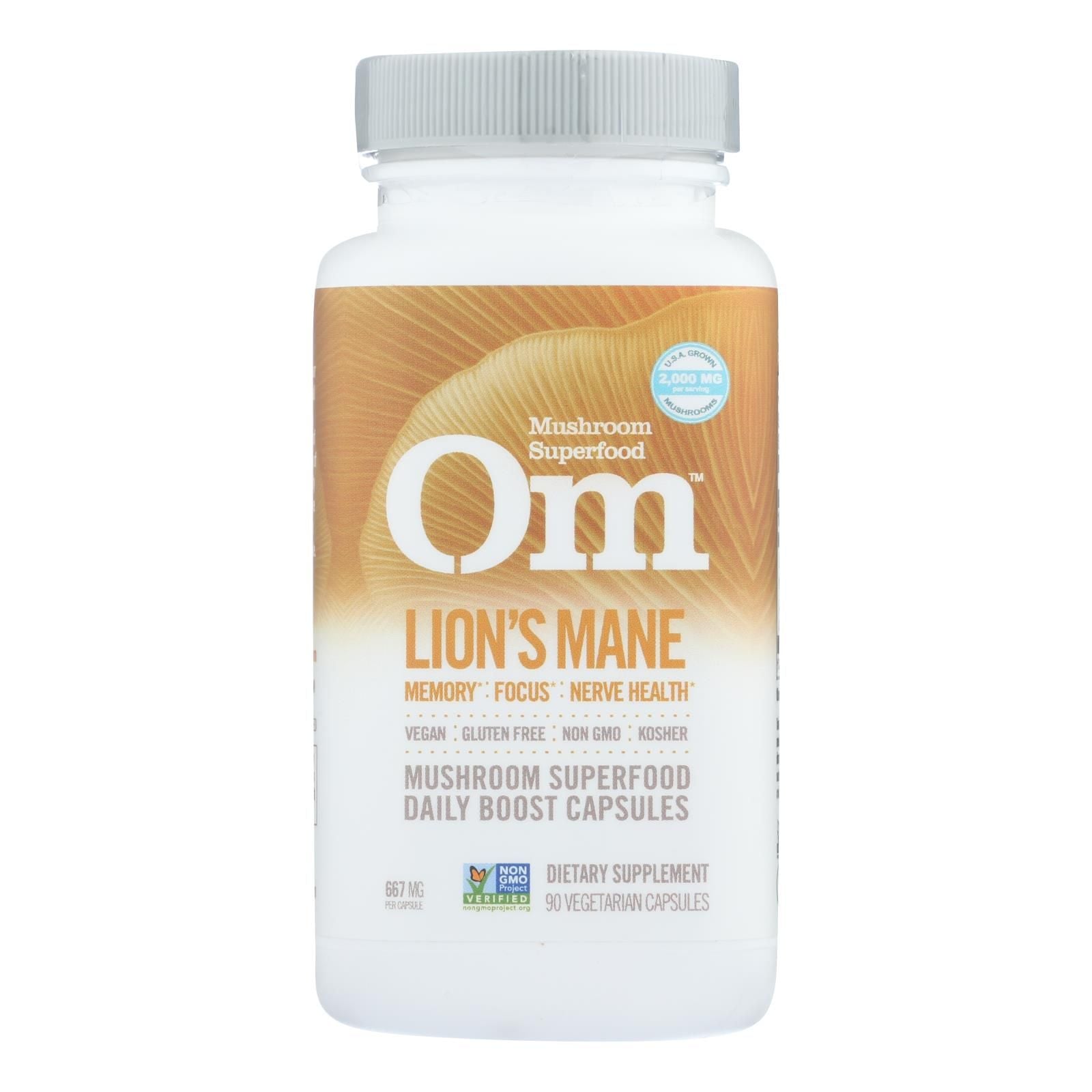 Organic Mushroom Nutrition - Mush Sprfd Lions Mane Cap - 1 Each - 90 Ct image 1