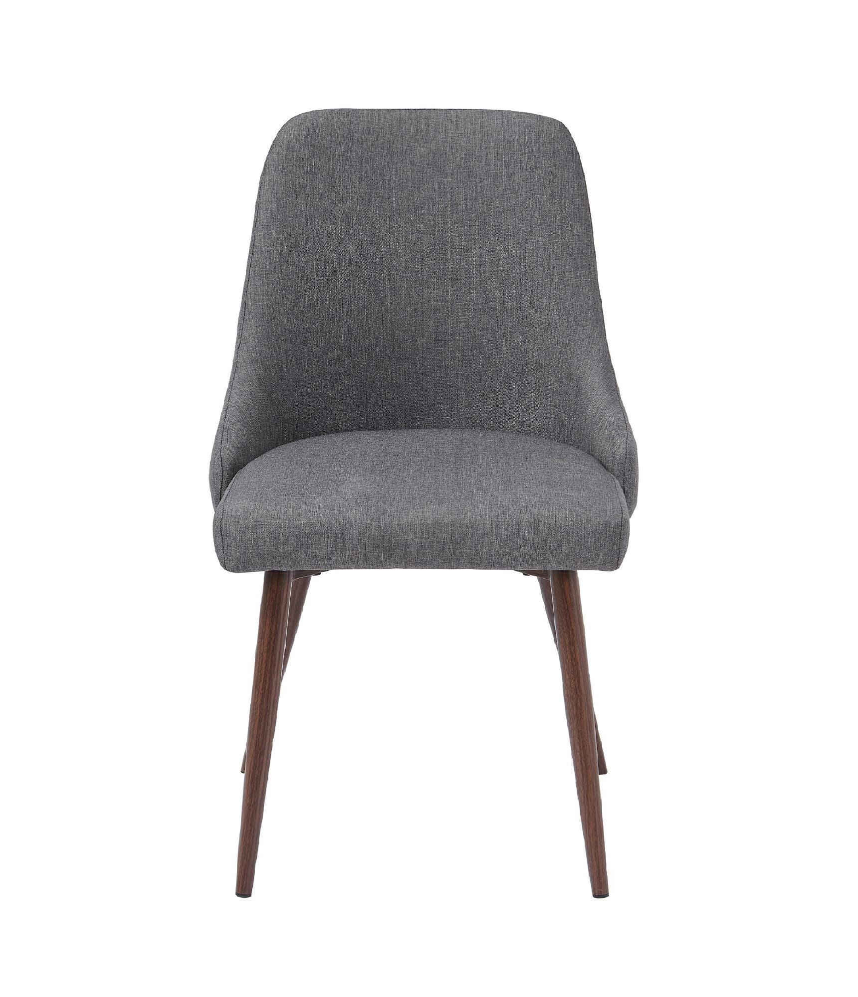 Oslo Modern Upholstery Side Dining Chair Set of 2, Grey image 3