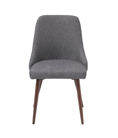 Oslo Modern Upholstery Side Dining Chair Set of 2, Grey image 3