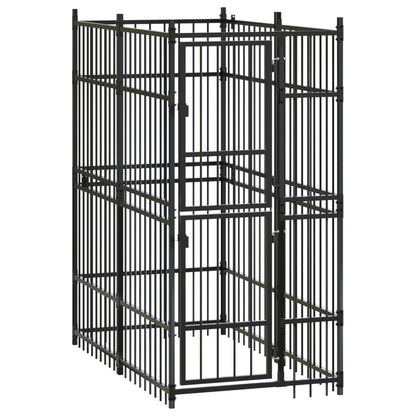 Outdoor Dog Kennel Steel 19.8 ft² image 2