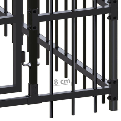 Outdoor Dog Kennel Steel 19.8 ft² image 7