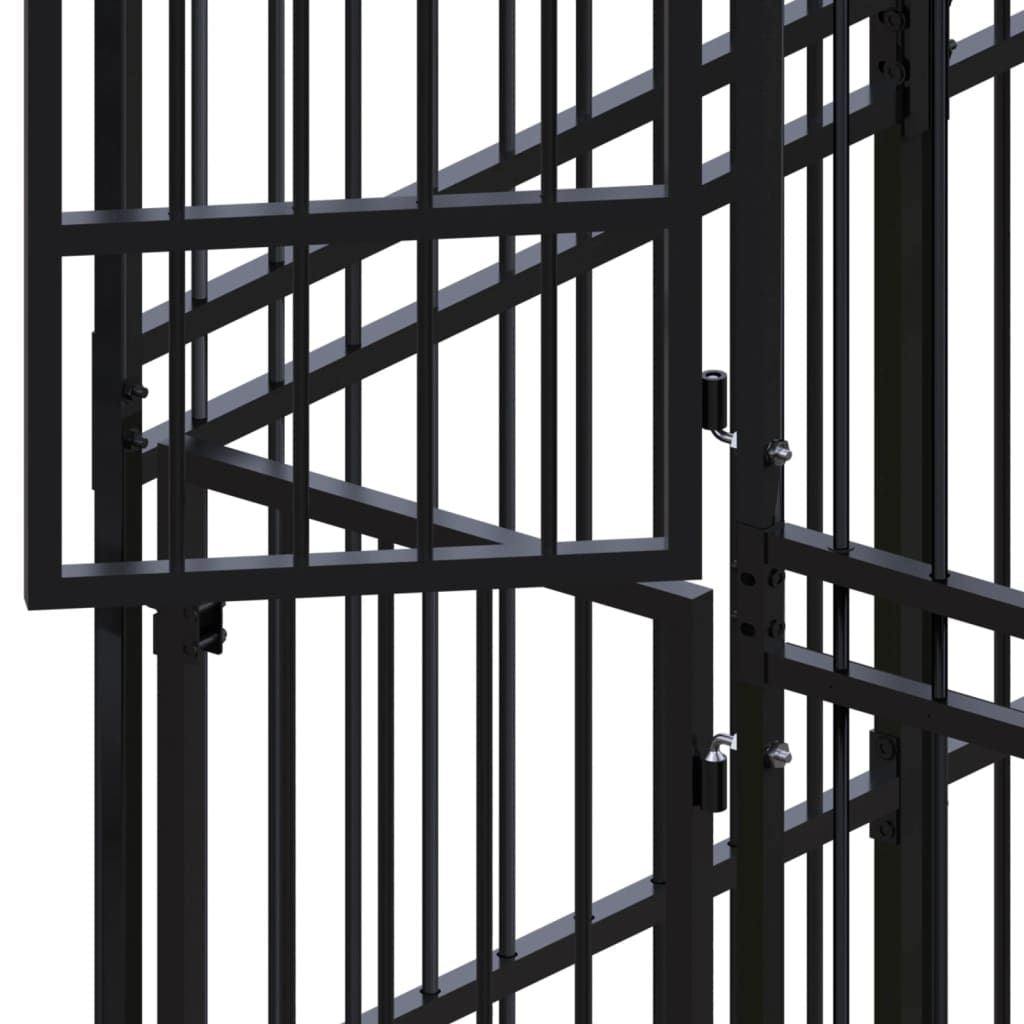 Outdoor Dog Kennel Steel 19.8 ft² image 6