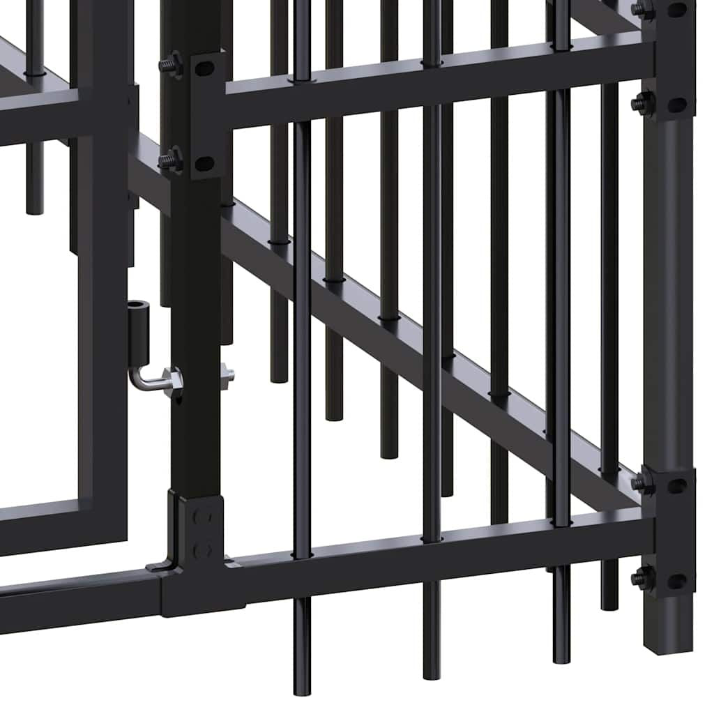 Outdoor Dog Kennel Steel 19.8 ft² image 9