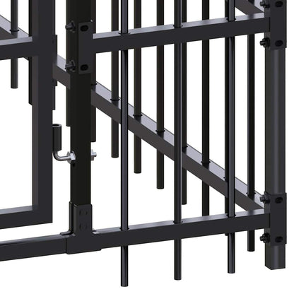 Outdoor Dog Kennel Steel 19.8 ft² image 9