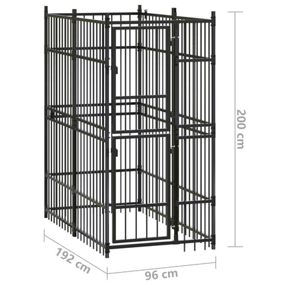 Outdoor Dog Kennel Steel 19.8 ft² image 8