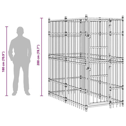 Outdoor Dog Kennel Steel 19.8 ft² image 12