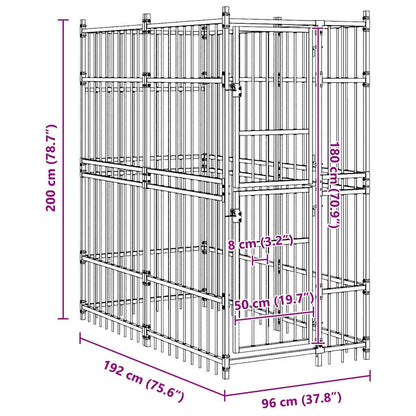 Outdoor Dog Kennel Steel 19.8 ft² image 11