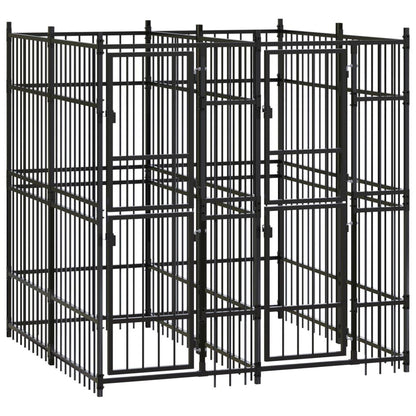 Outdoor Dog Kennel Steel 39.7 ft² image 2