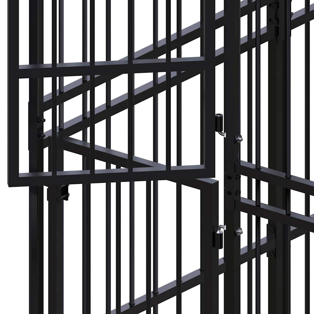 Outdoor Dog Kennel Steel 39.7 ft² image 10