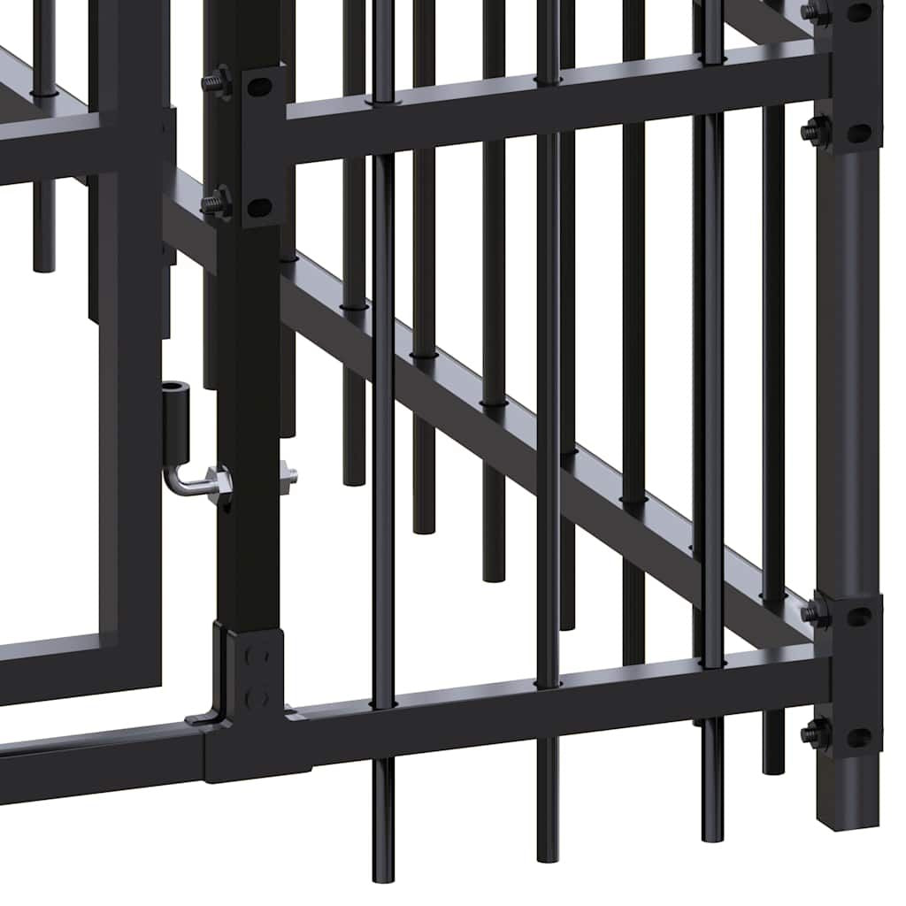 Outdoor Dog Kennel Steel 39.7 ft² image 9