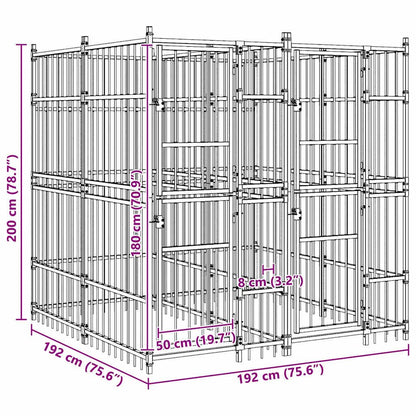Outdoor Dog Kennel Steel 39.7 ft² image 11