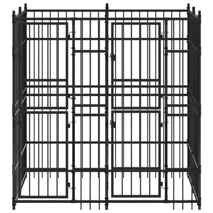 Outdoor Dog Kennel Steel 39.7 ft² image 3