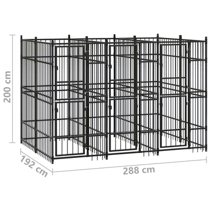 Outdoor Dog Kennel Steel 59.5 ft² image 8