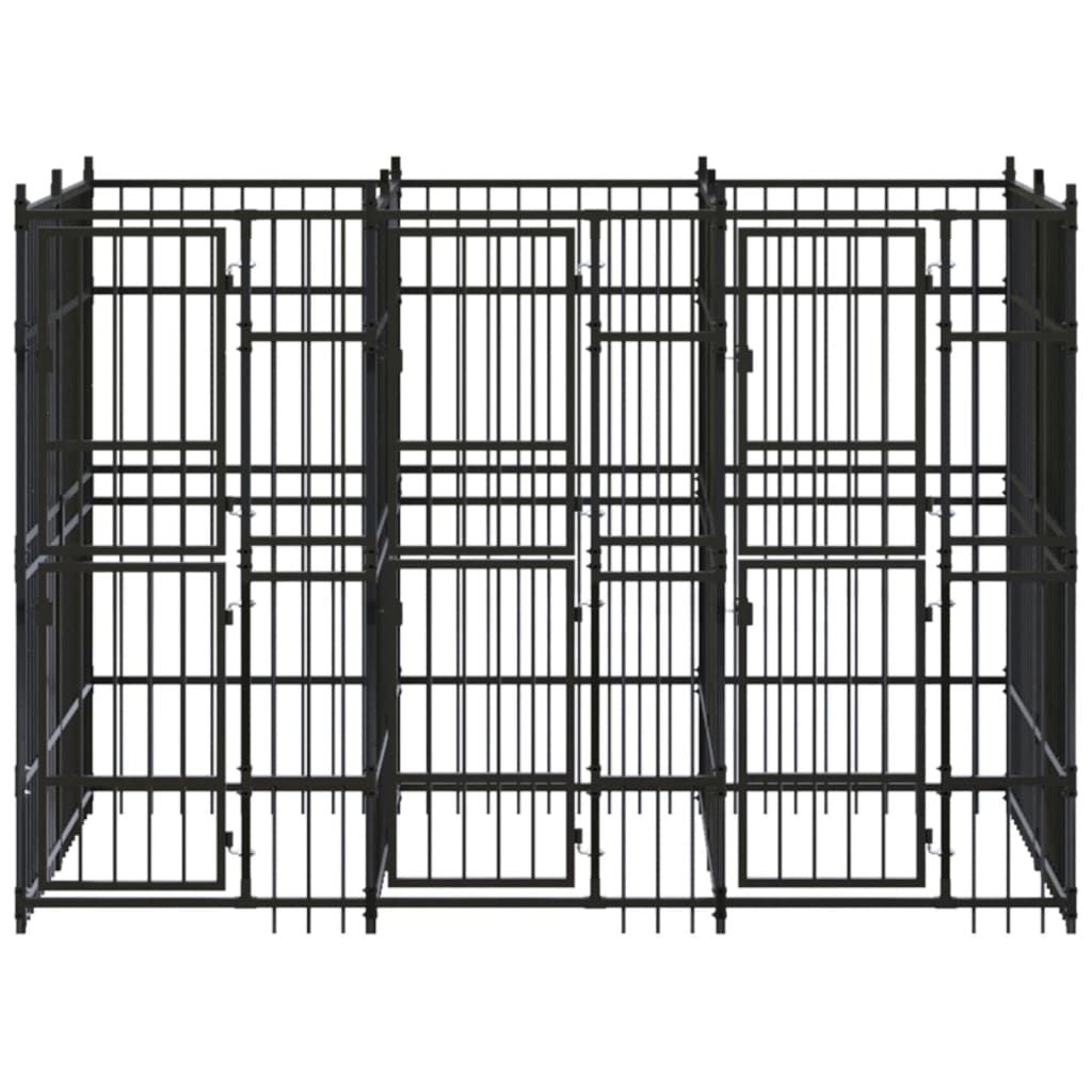 Outdoor Dog Kennel Steel 59.5 ft² image 3