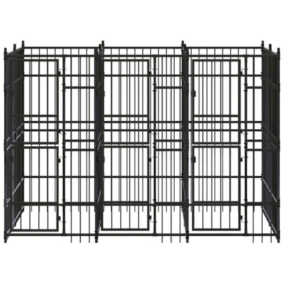 Outdoor Dog Kennel Steel 59.5 ft² image 3