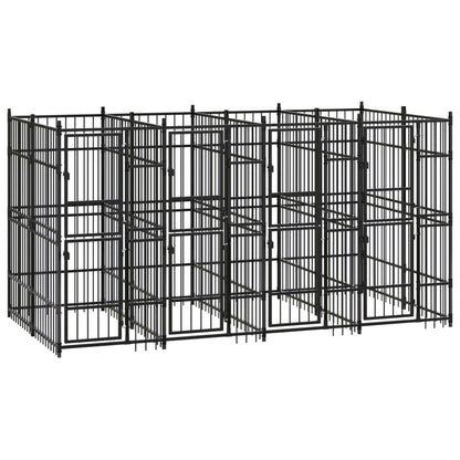 Outdoor Dog Kennel Steel 79.3 ft² image 2