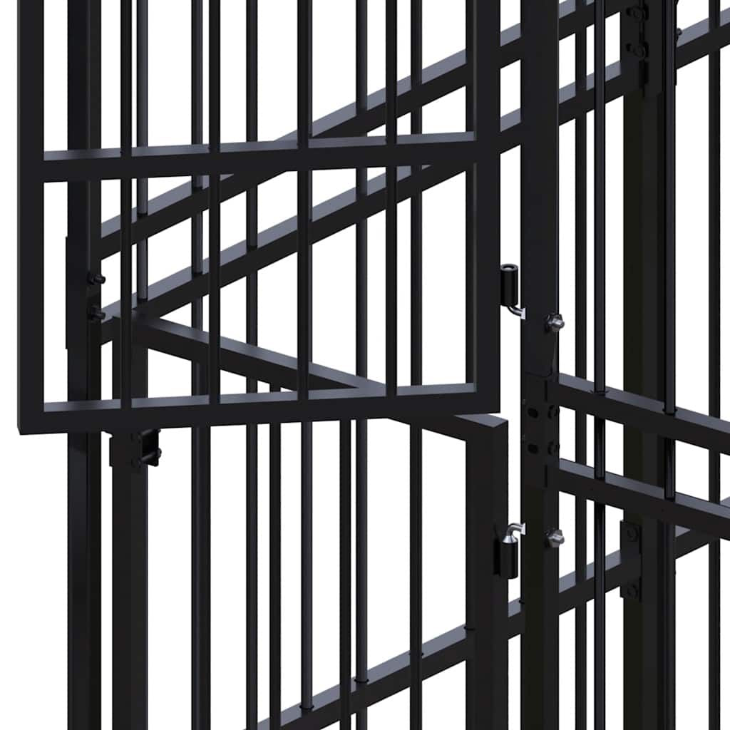 Outdoor Dog Kennel Steel 79.3 ft² image 10