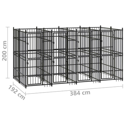 Outdoor Dog Kennel Steel 79.3 ft² image 8