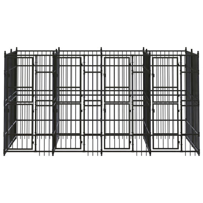 Outdoor Dog Kennel Steel 79.3 ft² image 3