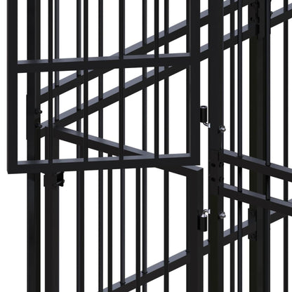 Outdoor Dog Kennel Steel 79.3 ft² image 6
