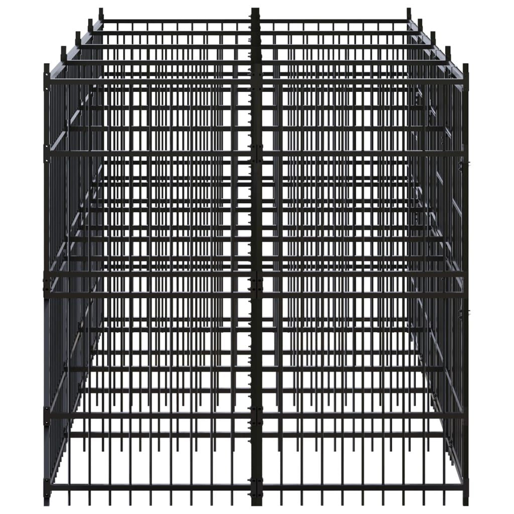 Outdoor Dog Kennel Steel 79.3 ft² image 4