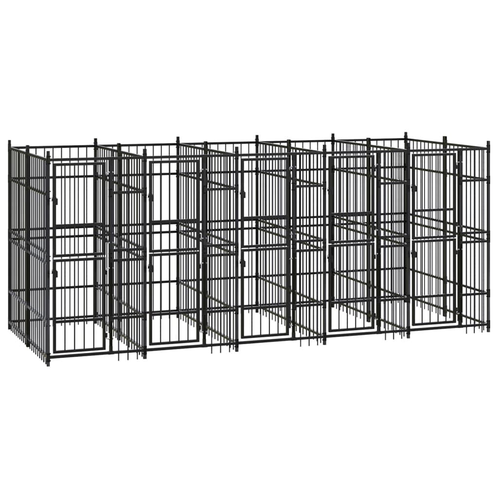 Outdoor Dog Kennel Steel 99.2 ft² image 2