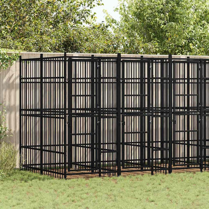 Outdoor Dog Kennel Steel 99.2 ft² image 1