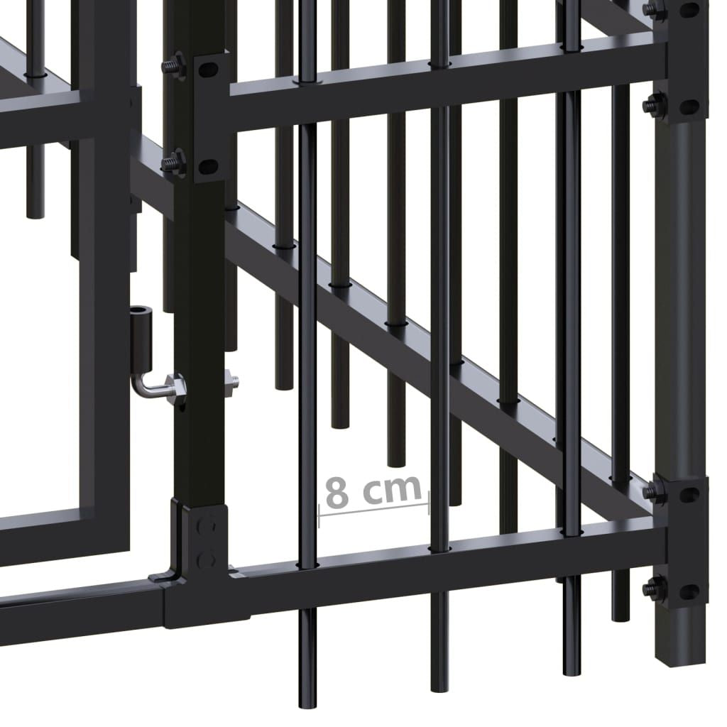 Outdoor Dog Kennel Steel 99.2 ft² image 7