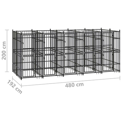 Outdoor Dog Kennel Steel 99.2 ft² image 8