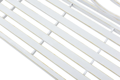 Outdoor Garden Patio Bench,Iron Metal Steel Frame Park Bench with Backrest and Armrest, Slatted Seat for Park, Yard & Po image 7