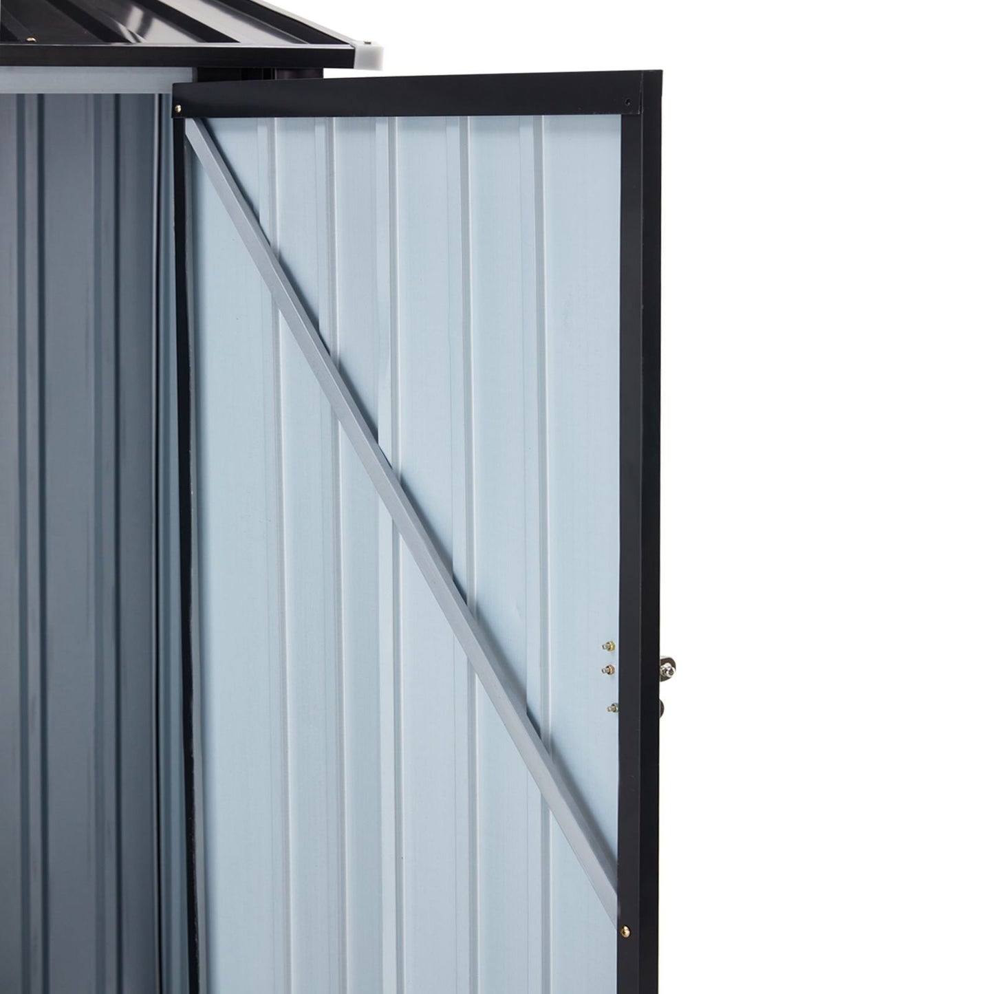 Outdoor Storage Shed, 3 x 3 FT Metal Steel Garden Shed with Single Lockable Door, Small Shed Outdoor Steel Utility Tool  image 16
