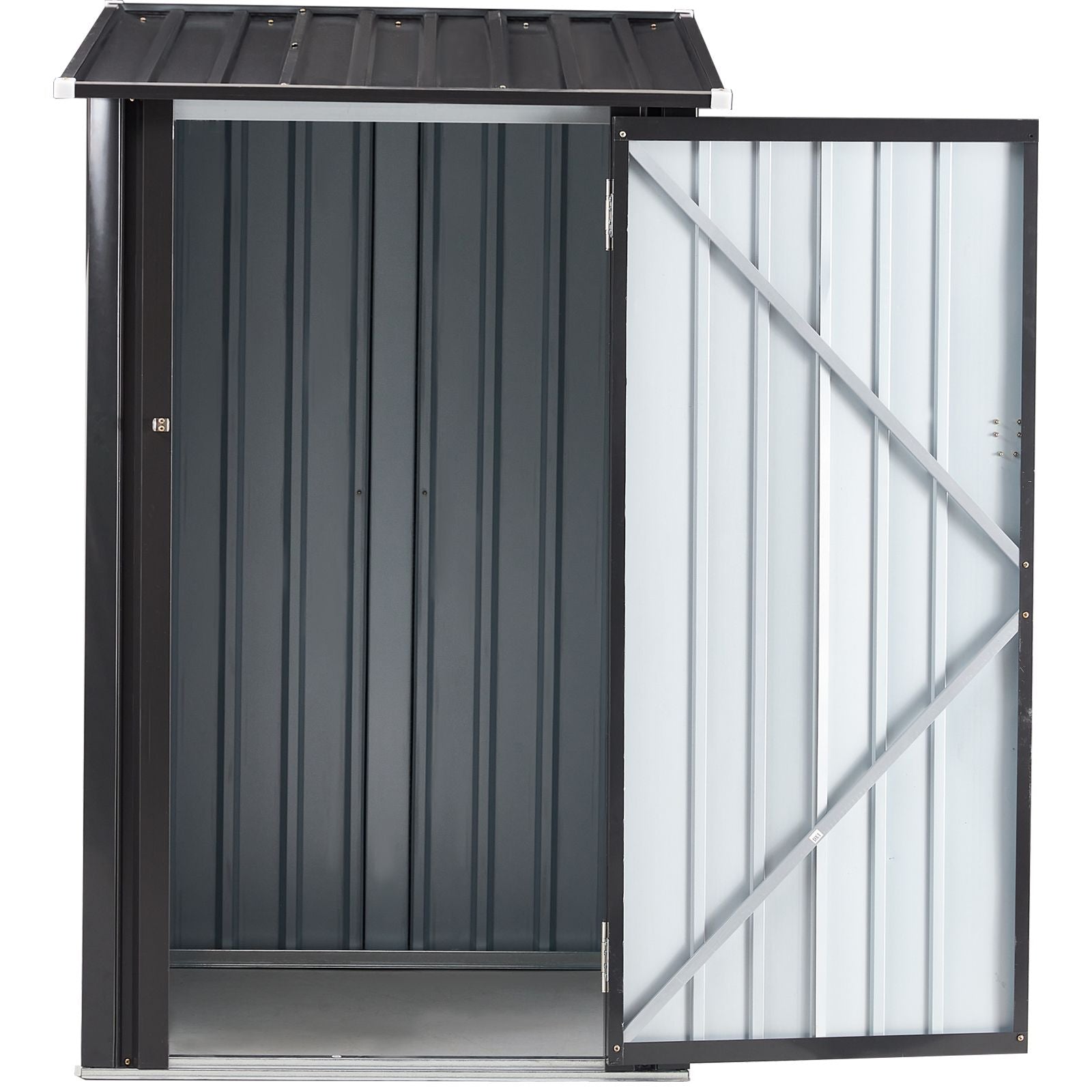 Outdoor Storage Shed, 3 x 3 FT Metal Steel Garden Shed with Single Lockable Door, Small Shed Outdoor Steel Utility Tool  image 4