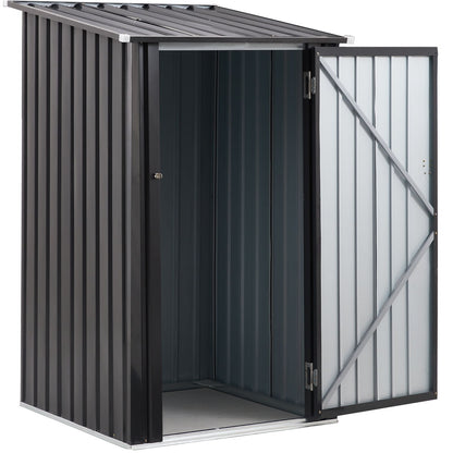 Outdoor Storage Shed, 3 x 3 FT Metal Steel Garden Shed with Single Lockable Door, Small Shed Outdoor Steel Utility Tool  image 3