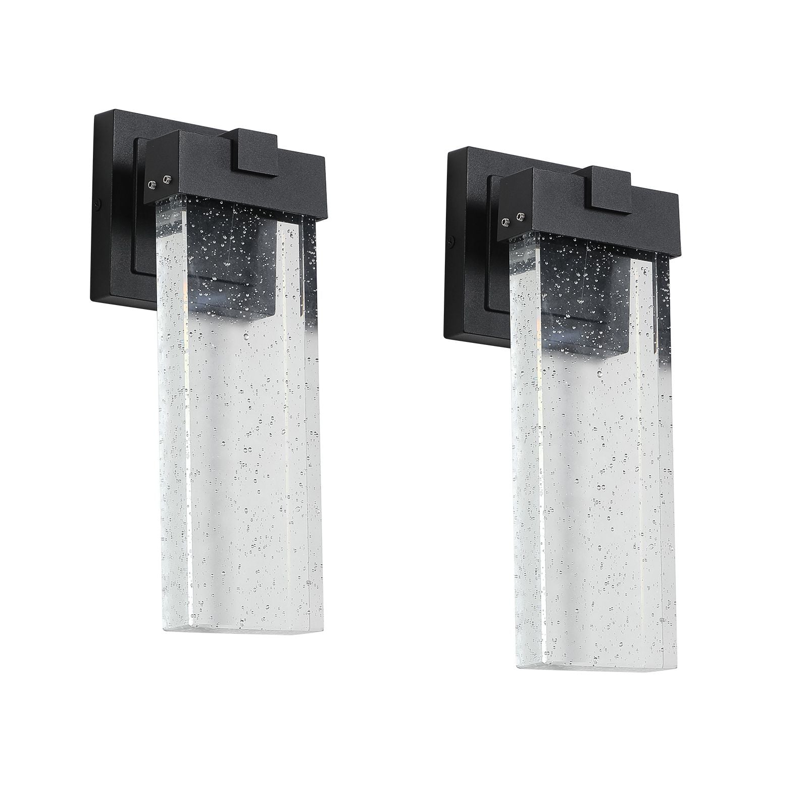 2-pack outdoor waterproof LED crystal wall lamps packaging