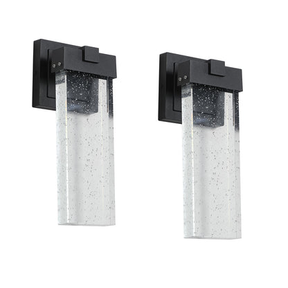 2-pack outdoor waterproof LED crystal wall lamps packaging