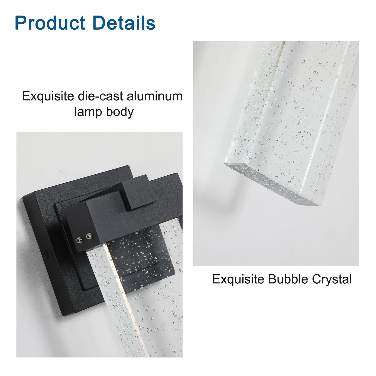 Weatherproof LED wall lamp in rainy condition