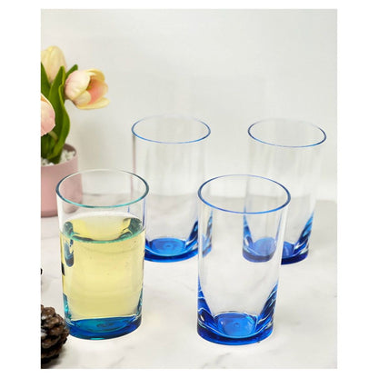 Oval Halo Acrylic Glasses Drinking Set of 4 Hi Ball (15oz), Plastic Drinking Glasses, BPA Free Cocktail Glasses, Drinkwa image 2
