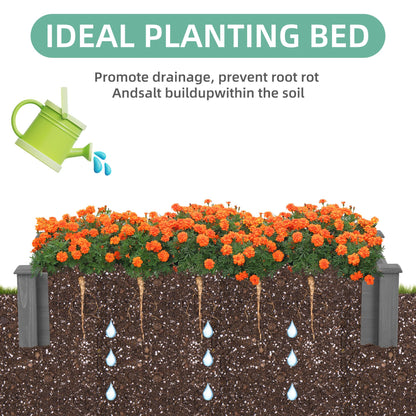 Over Ground Raised Garden Bed 96x28x10'', Large Long Planter Box for Outdoor, Tool-Free Assembly image 4