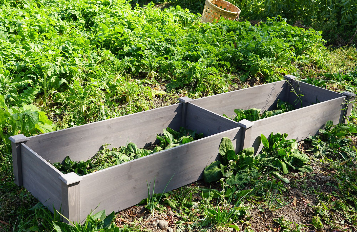 Over Ground Raised Garden Bed 96x28x10'', Large Long Planter Box for Outdoor, Tool-Free Assembly image 7