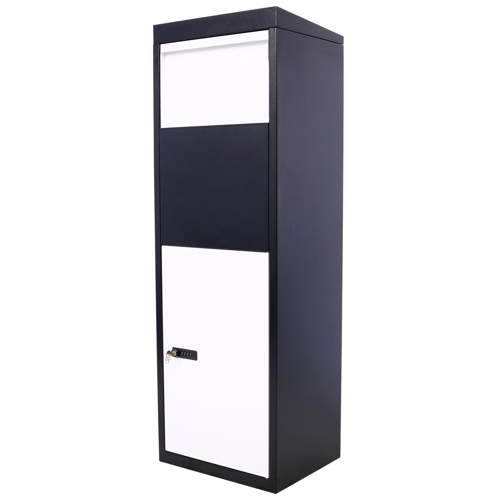 Package Delivery Box, 14'' x 11.3'' x 42'', Galvanized Steel Parcel Mailbox w/Code Lock & Mounting Hardware, for Outdoor image 8