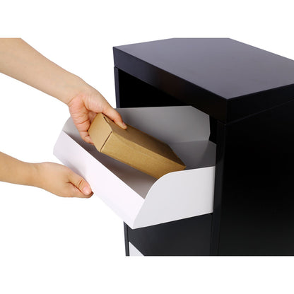 Package Delivery Box, 14'' x 11.3'' x 42'', Galvanized Steel Parcel Mailbox w/Code Lock & Mounting Hardware, for Outdoor image 9